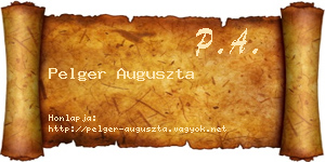 Pelger Auguszta névjegykártya